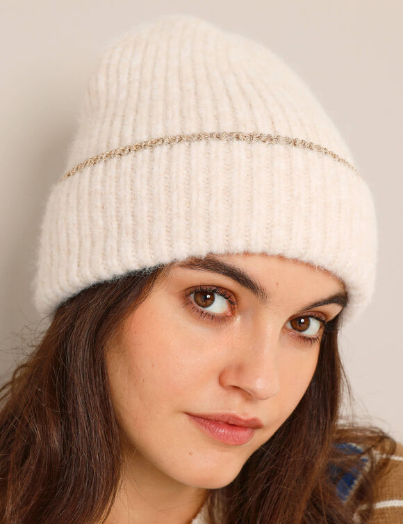 Bonnet détails brillants  (écru) Bonnet détails brillants  (écru)